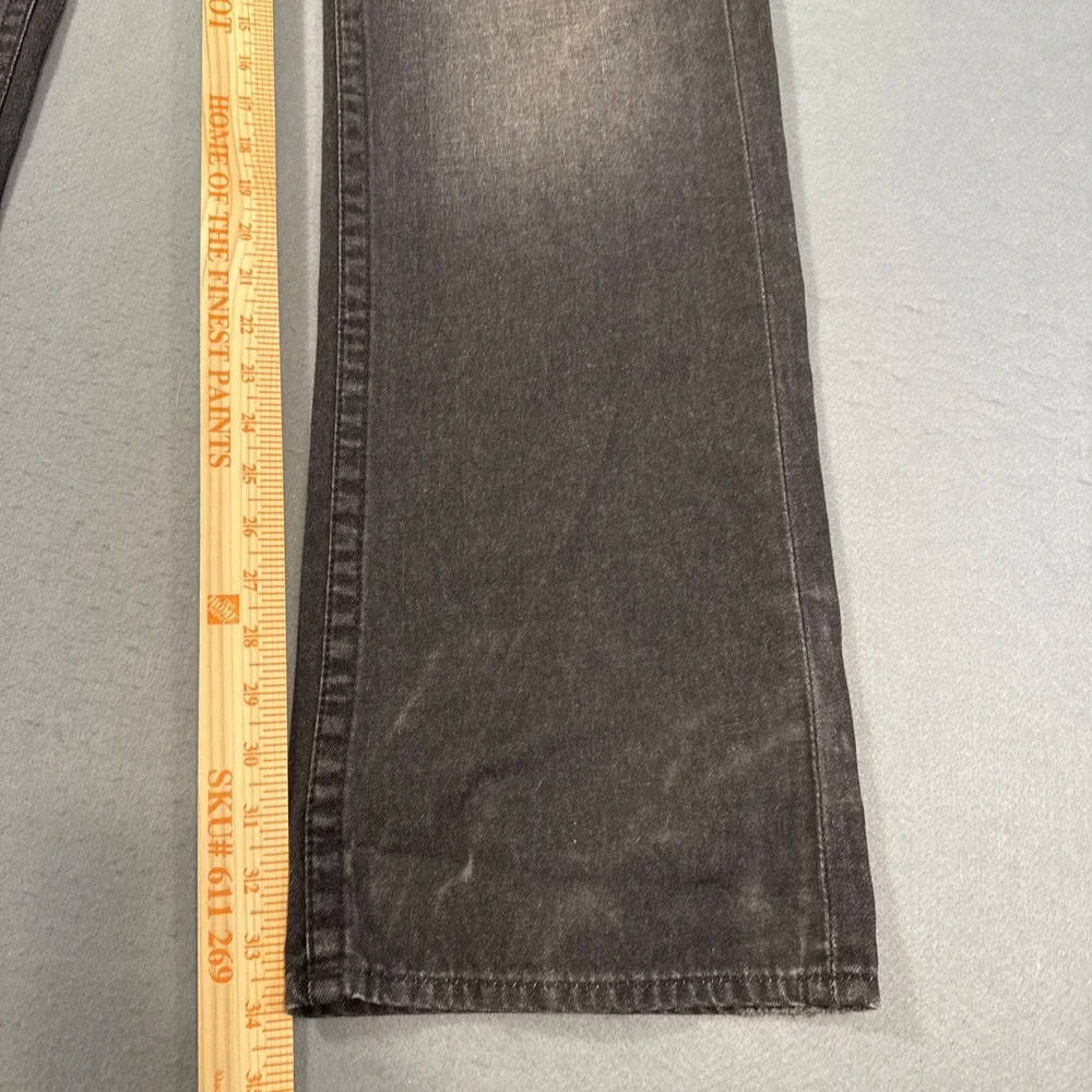JEANS‎ STRAIGHT True Religion MENS 36X32 Black Flap Pockets Dark Wash